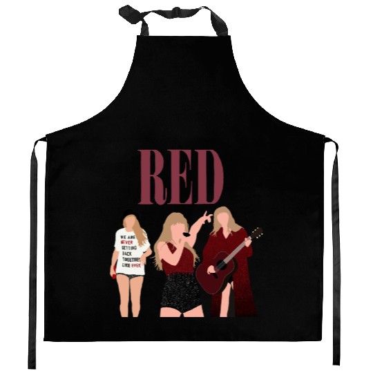 taylorswift red eras tour art Kitchen Aprons