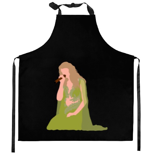 TaylorSwift Eras Tour green dress folklore evermore Kitchen Aprons
