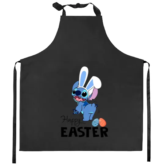 Stitch Happy Easter Shirt, Disney Easter Egg Shirt, Lilo & Stitch Easter Shirt, Disney Spring Break Tee, Family Easter Stitch Bunny Shirt Kitchen Aprons