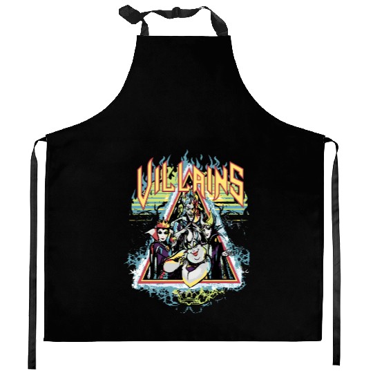 Retro Disney Villains Characters Maleficent Ursula Evil Kitchen Aprons