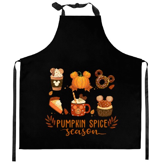 Disney Pumpkin Spice Kitchen Aprons, Disney Fall