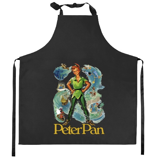 Peter Pan Kitchen Aprons, Never Grow up Kitchen Aprons, Neverland Kitchen Aprons, Disney Kitchen Aprons, Disneyland Family Kitchen Aprons