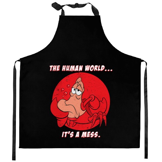 Disney The Little Mermaid Kitchen Aprons, Sebastian Crab The Human World