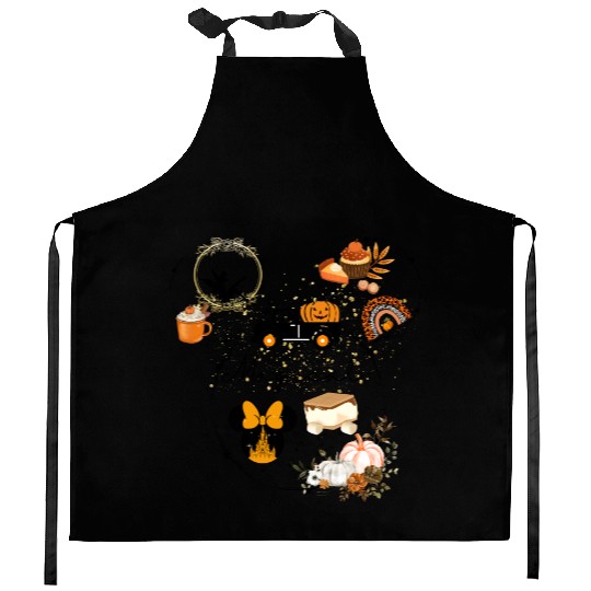Cute Fall Halloween Disney Mickey magical Kitchen Aprons