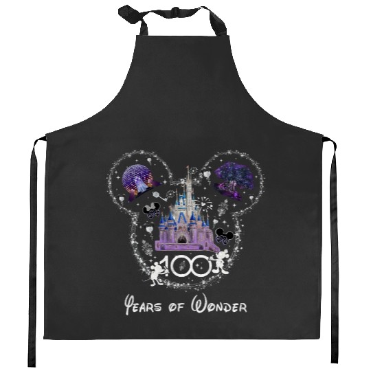 Disney 100 Years of Wonder Kitchen Aprons, Disneyland 100th Anniversary Kitchen Aprons