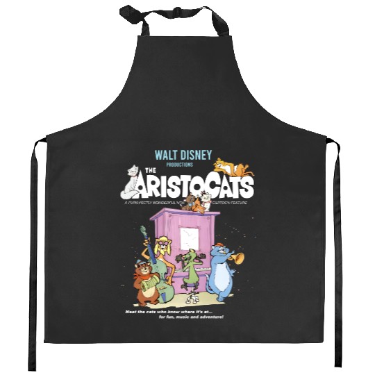 Disney The Aristocats Cats Playing Piano Kitchen Aprons Unisex Kitchen Aprons Adult Kitchen Aprons