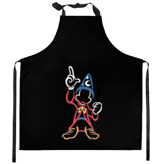 Sorcerer Mickey Embroidered Crewneck, Disney world embroidered Kitchen Aprons