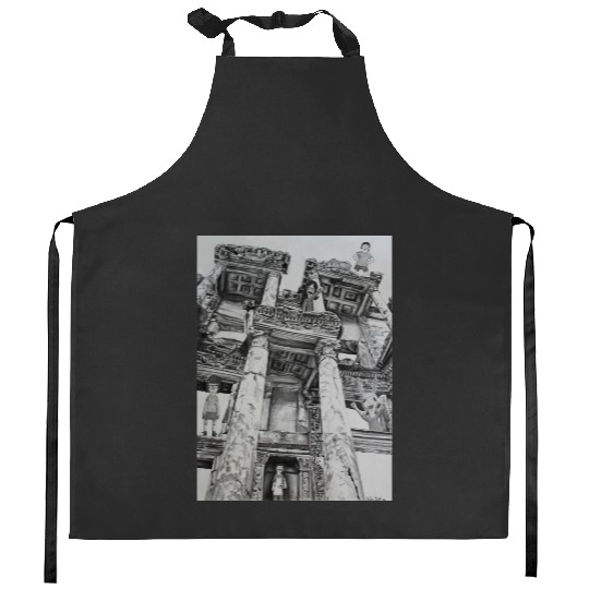 Bobs Burgers in Ruins Kitchen Aprons