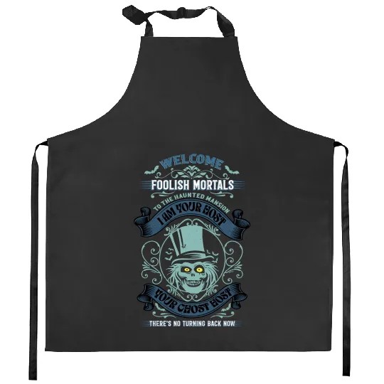Haunted Mansion for Disneyland or Disneyworld, Hatbox Ghost Kitchen Aprons