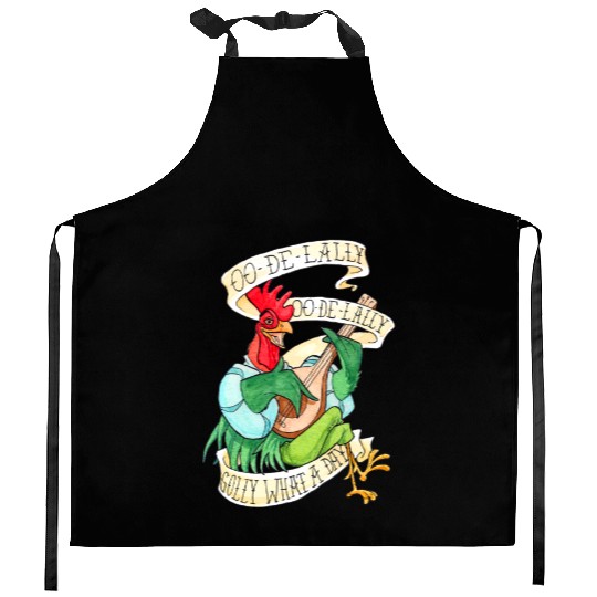 Disney Robin Hood Funny Alan A Dale Rooster OO De Lally Kitchen Aprons, Magic Kingdom WDW Kitchen Aprons