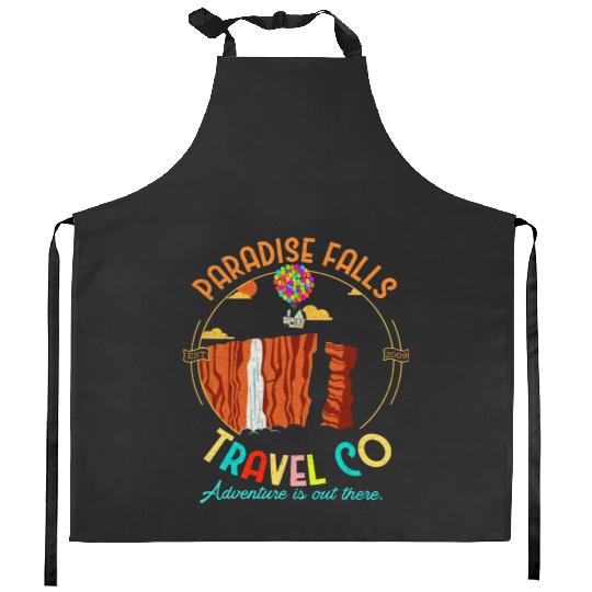 Retro 90s Disney Pixar Up Movie Paradise Falls Travel Co Adventure is Out There  Kitchen Aprons