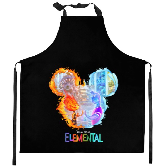 Disney Elemental 2023 Kitchen Aprons, Disney Pixar Elemental Kitchen Aprons