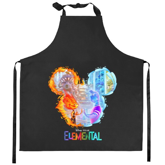 Disney Elemental 2023 Kitchen Aprons, Disney Pixar Elemental Kitchen Aprons