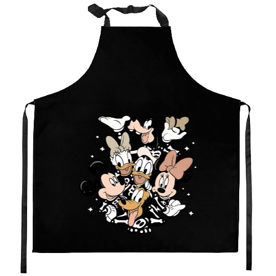 Disney Halloween Crop Top, Mickey Skeleton Crop Top Kitchen Aprons