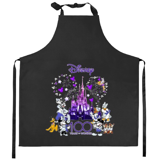 Disney 100 Years of Wonder Kitchen Aprons, Disneyland 100th Anniversary Kitchen Aprons