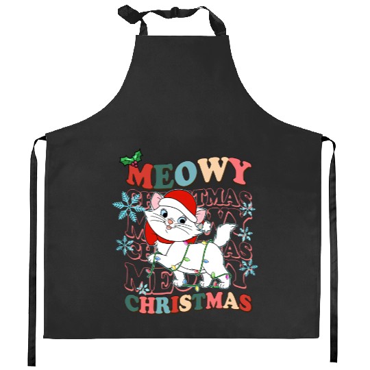 Disney Aristocats Santa Marie Christmas Lights Kitchen Aprons