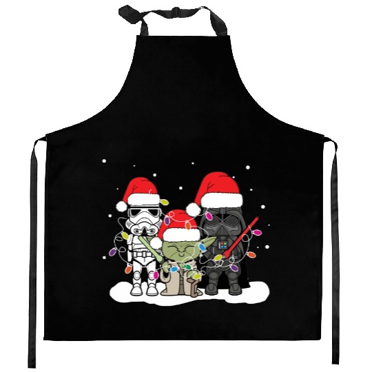 Star Wars Christmas Kitchen Aprons, Disney Star Wars Matching Kitchen Aprons