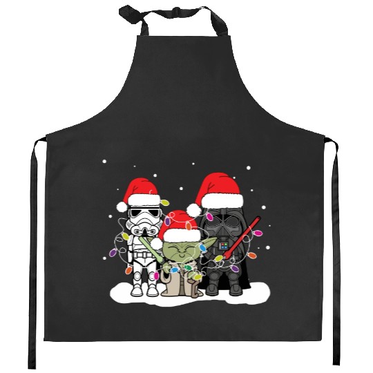Star Wars Christmas Kitchen Aprons, Disney Star Wars Matching Kitchen Aprons