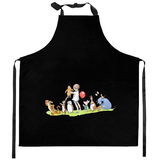 Disney Adventures Christopher Robin & Winnie The Pooh Group Shot Retro Kitchen Aprons