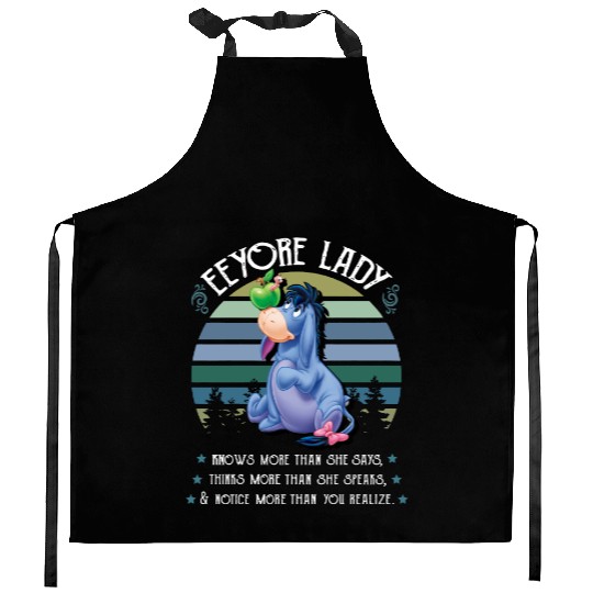Christmas Gift, Eeyore Kitchen Aprons, Eeyore Unisex Kitchen Aprons, Disney Eeyore Kitchen Aprons