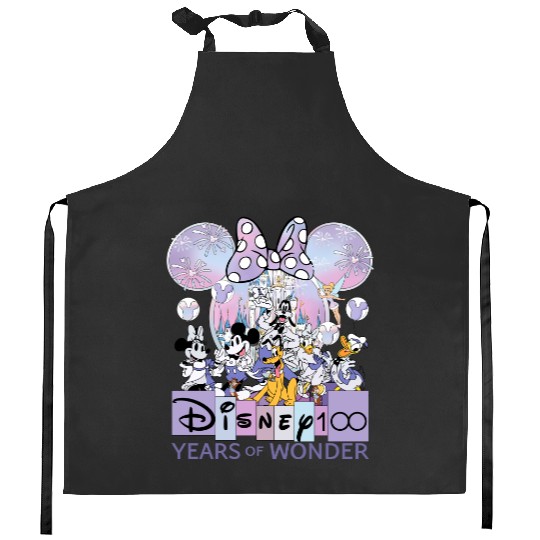 Mickey and Friends Disney 100 Years of Wonder Kitchen Aprons, 100th Disney Anniversary Kitchen Aprons