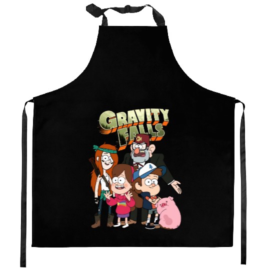 Gravity Falls Family Dynamics Kitchen Aprons, Disney Gravity Falls 90s Kitchen Aprons