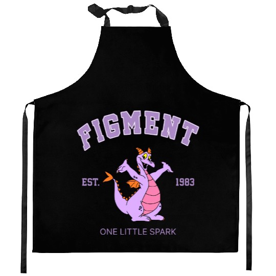 Disney Figment Kitchen Aprons, Figment Est 1983 Kitchen Aprons, Figment Kitchen Aprons
