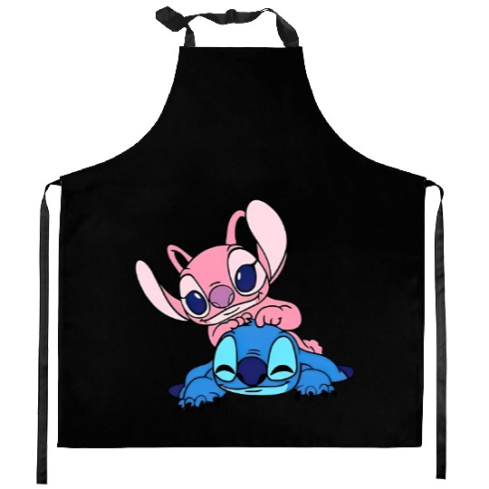 Stitch Disney Kitchen Aprons, Stitch and Angel Kitchen Aprons, Disneyland Kitchen Aprons