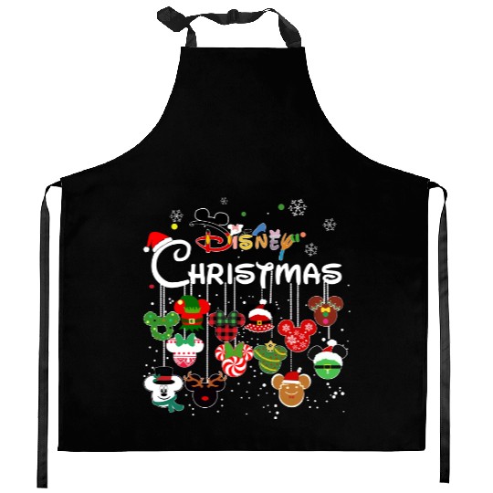 Disney Christmas Kitchen Aprons, Merry and Bright Kitchen Aprons
