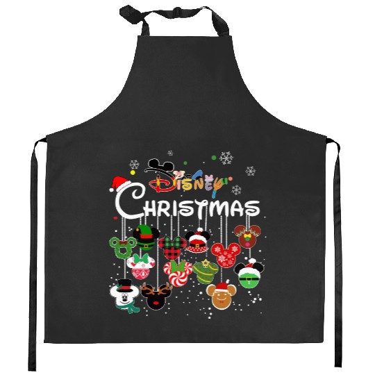 Disney Christmas Kitchen Aprons, Merry and Bright Kitchen Aprons