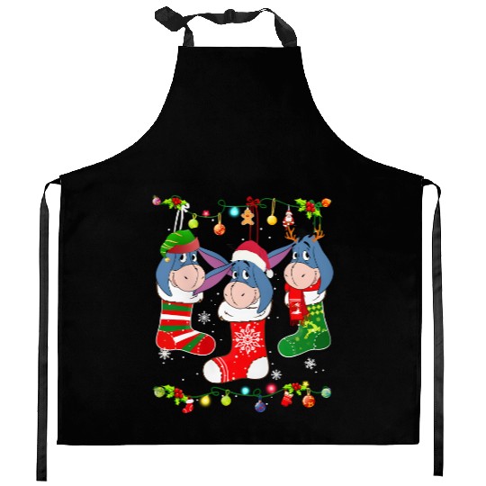 Disney Eeyore Christmas Socks Kitchen Aprons