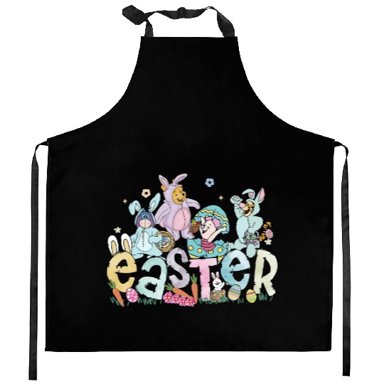 Winnie The Pooh Easter Kitchen Aprons, Disney Easter Kitchen Aprons, Pooh Easter Kitchen Aprons