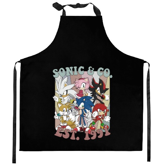 Vintage Disney Sonic And Co 1991 Colors Kitchen Aprons