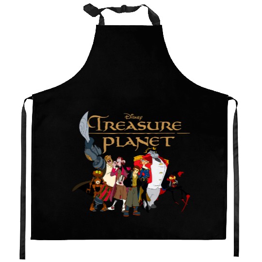 Disney Treasure Planet Logo and Characters Kitchen Aprons