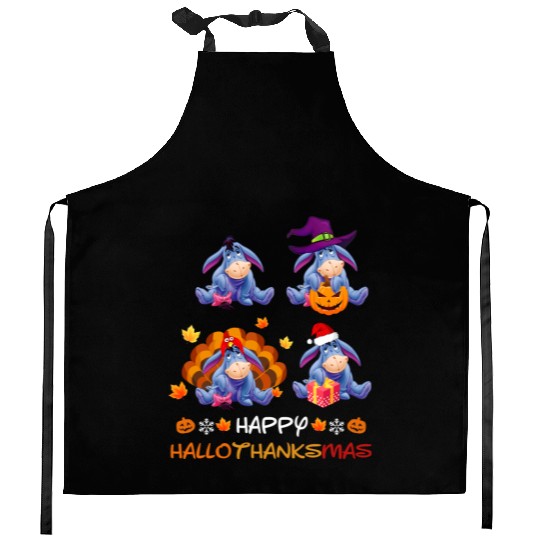 Halloween Thanksgiving Christmas Eeyore Kitchen Aprons, Disney Eeyore Kitchen Aprons Kitchen Aprons