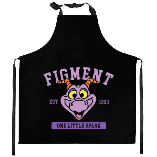 Disney Figment Kitchen Aprons, Epcot Figment Kitchen Aprons, Figment Est 1983 Kitchen Aprons