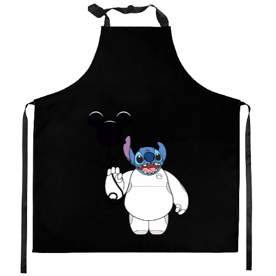 Disney Stitch and Baymax Body Balloon Kitchen Aprons