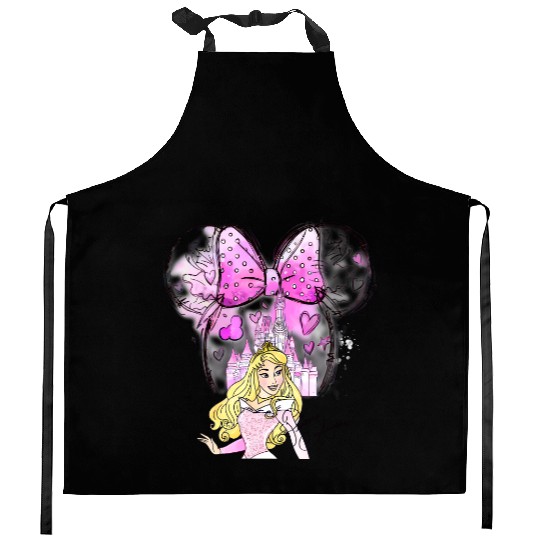 Aurora Princess Kitchen Aprons, Disney Princess Kitchen Aprons, Watercolor Disney Princess Kitchen Aprons