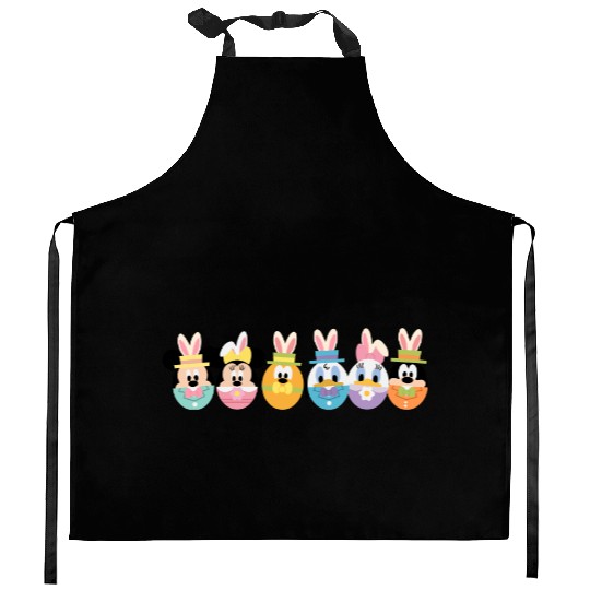 Disney Easter Egg Kitchen Aprons, Disney Easter Day, Disney Characters Happy Easter Kitchen Aprons