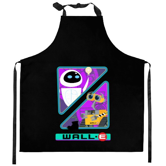 Retro Disney Pixar Wall-E Triangles And Eve Graphic Kitchen Aprons