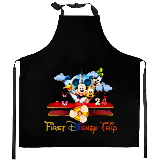 My First Disney Trip Kitchen Aprons, Disney Bound Kitchen Aprons, Disney Family Vacation Kitchen Aprons