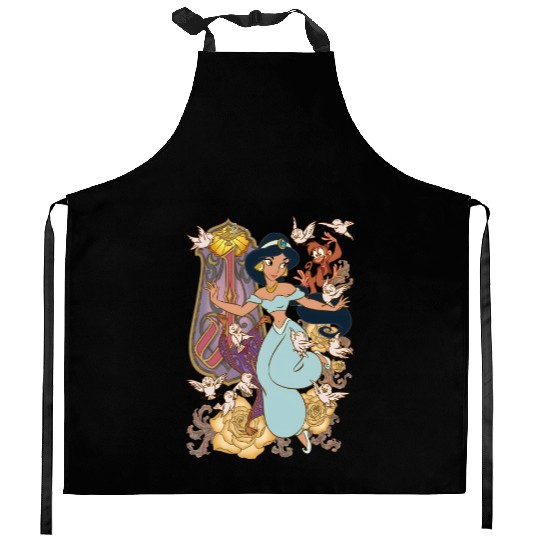 Princess Jasmine Aladdin  Color Kitchen Aprons, Disney Kitchen Aprons