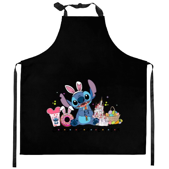 Disney Easter Kitchen Aprons,  Stitch Easter, Disney Bunny, Disney Kids Kitchen Aprons