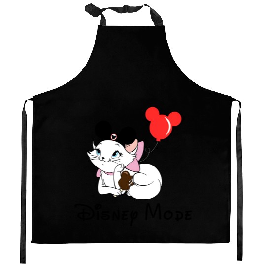 Marie Disney Mode Kitchen Aprons, Marie Cat Kitchen Aprons, Marie Aristocats Kitchen Aprons