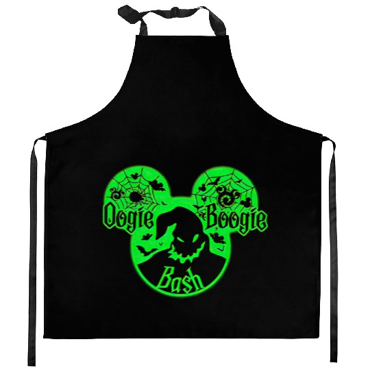 Disney Oogie Boogie Bash Kitchen Aprons, Disney Halloween Kitchen Aprons, Oogie Boogie Man Kitchen Aprons, Nightmare Before Christmas Kitchen Aprons