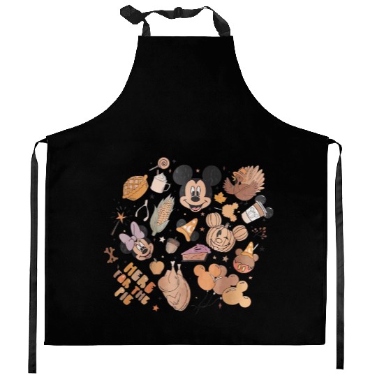 Disney Fall Vibes Kitchen Aprons, Disney Fall Kitchen Aprons, Cute Disneyland Thanksgiving Kitchen Aprons