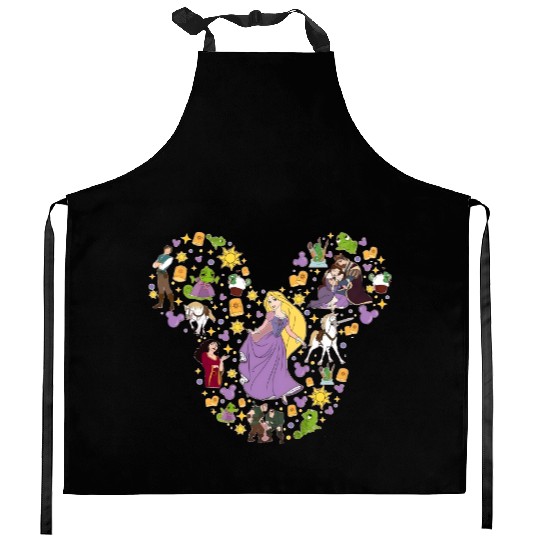 Disney Princess Mickey Head Kitchen Aprons, Rapunzel Tangled Kitchen Aprons