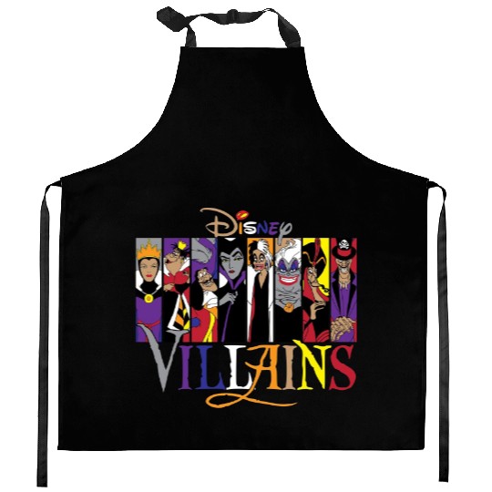 Disney Villains Kitchen Aprons, Maleficent Evil Queen Kitchen Aprons, Disney Villains Castle Kitchen Aprons