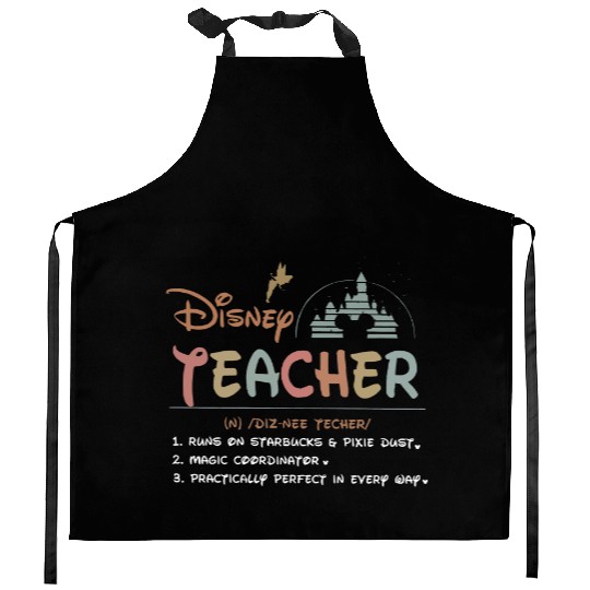 Disney teacher definition Kitchen Aprons, Magic teacher Kitchen Aprons, Gift for teacher