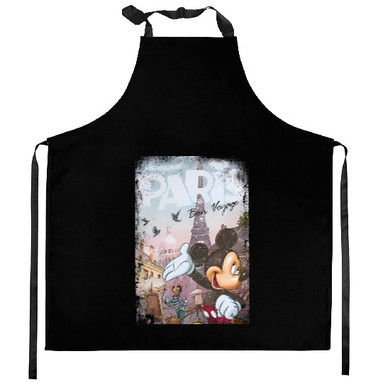 Disneyland Paris Mickey Kitchen Aprons, Eiffel Tower Mickey Kitchen Aprons